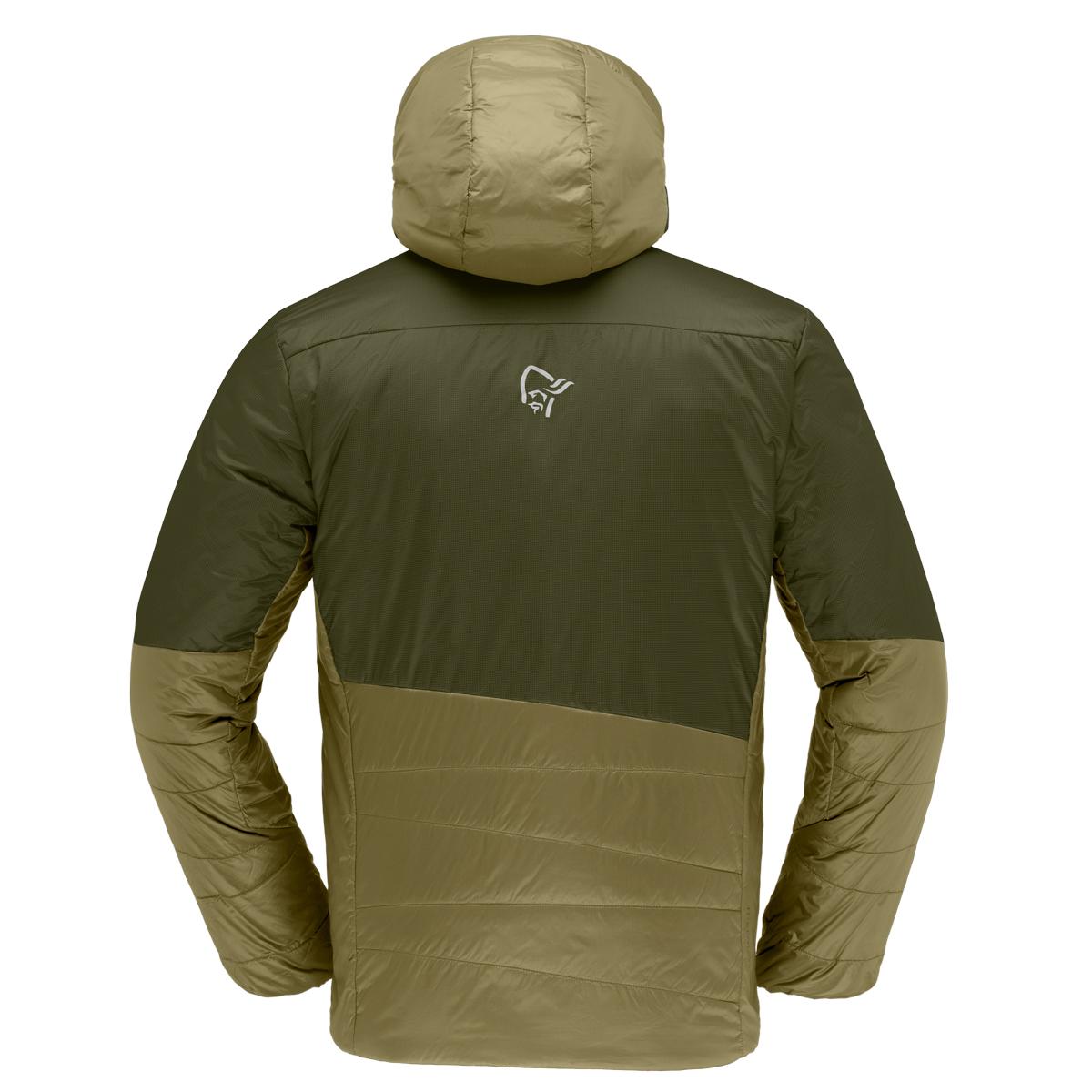 Norrona Falketind Thermo60 Hooded Jacket Men's in Olive Night and Olive Drab